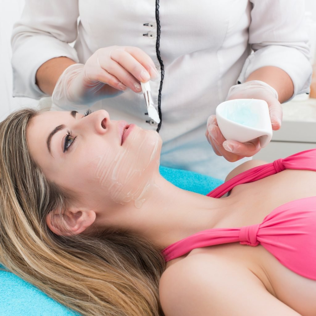 Woman in spa clinic